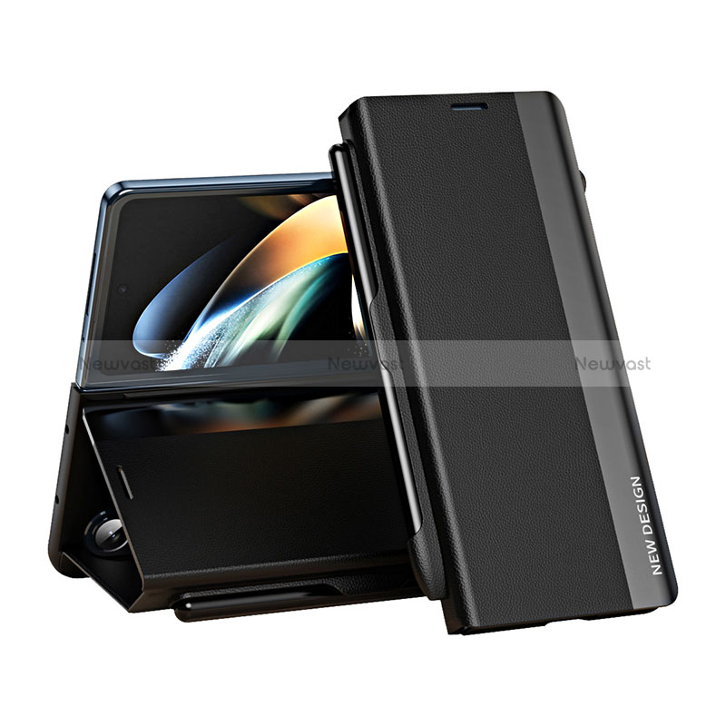 Leather Case Stands Flip Cover Holder QH2 for Samsung Galaxy Z Fold5 5G