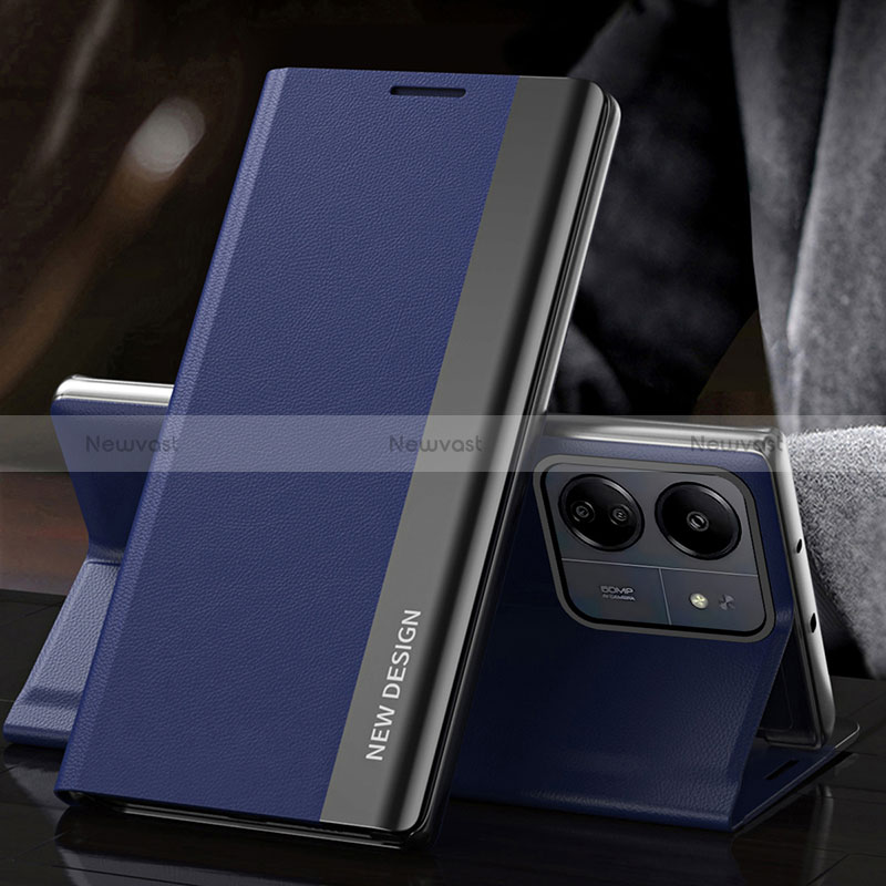 Leather Case Stands Flip Cover Holder QH2 for Xiaomi Redmi 13C