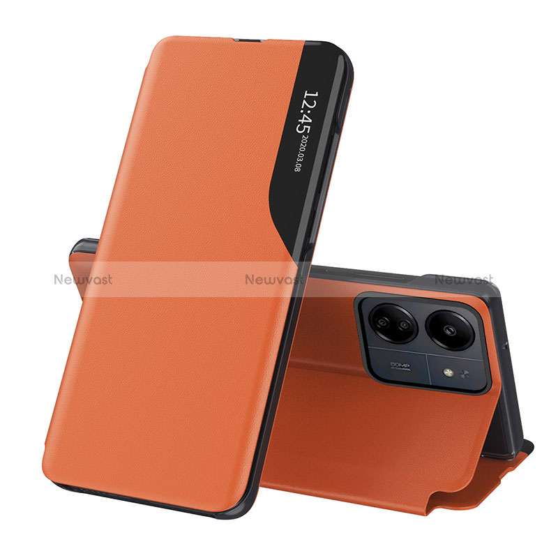 Leather Case Stands Flip Cover Holder QH3 for Xiaomi Redmi 13C