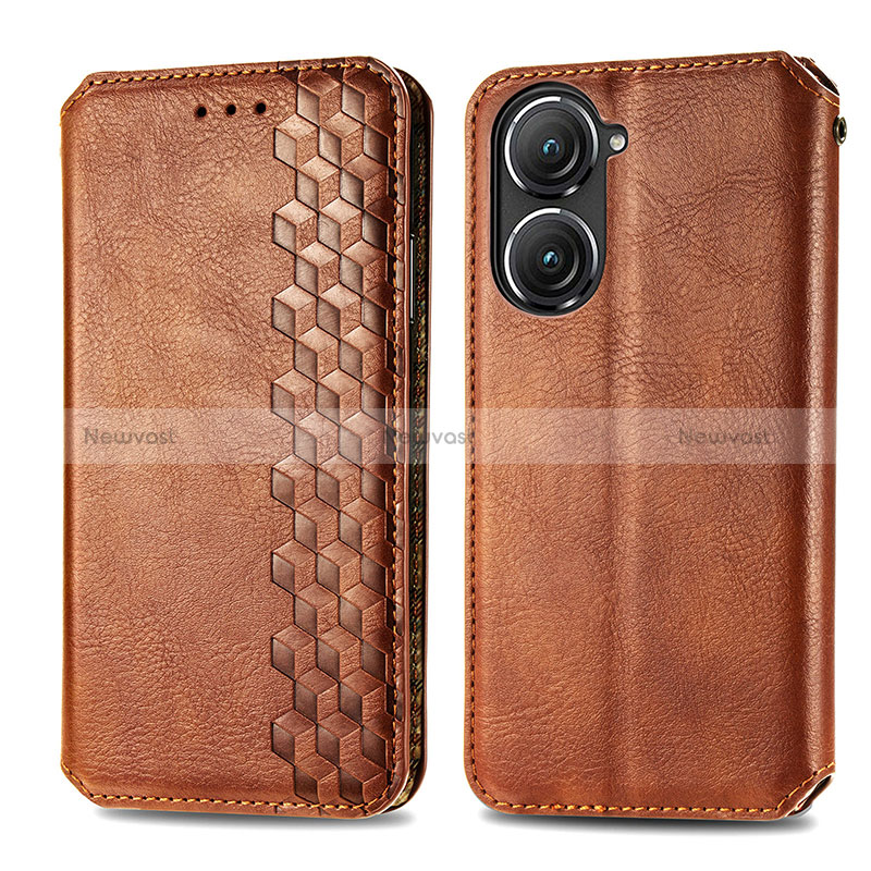 Leather Case Stands Flip Cover Holder S01D for Asus Zenfone 9