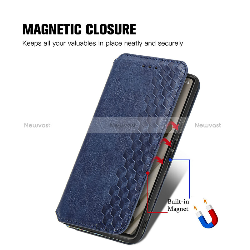 Leather Case Stands Flip Cover Holder S01D for Google Pixel 7a 5G