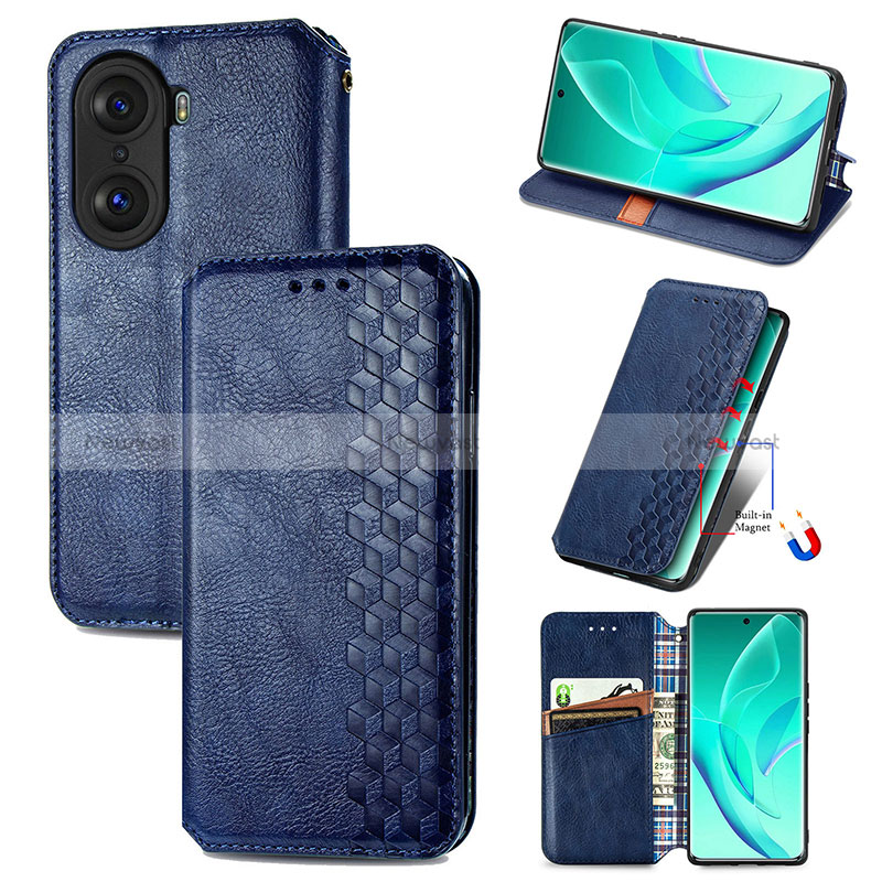 Leather Case Stands Flip Cover Holder S01D for Huawei Honor 60 Pro 5G