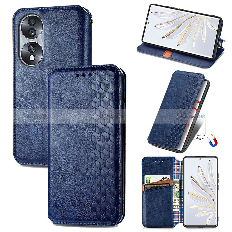 Leather Case Stands Flip Cover Holder S01D for Huawei Honor 70 5G