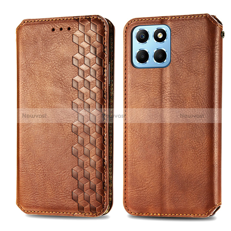 Leather Case Stands Flip Cover Holder S01D for Huawei Honor 70 Lite 5G