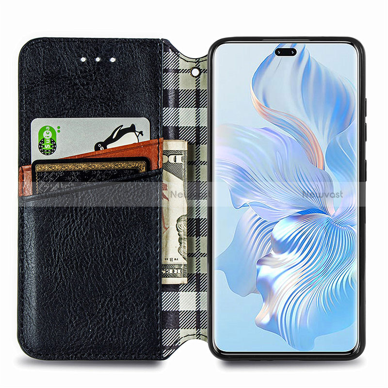 Leather Case Stands Flip Cover Holder S01D for Huawei Honor 80 Pro Flat 5G