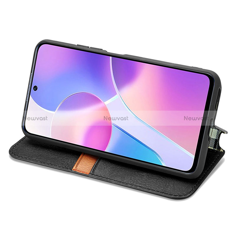 Leather Case Stands Flip Cover Holder S01D for Huawei Honor X30i