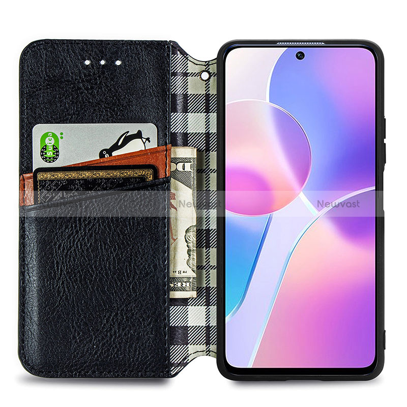 Leather Case Stands Flip Cover Holder S01D for Huawei Honor X30i