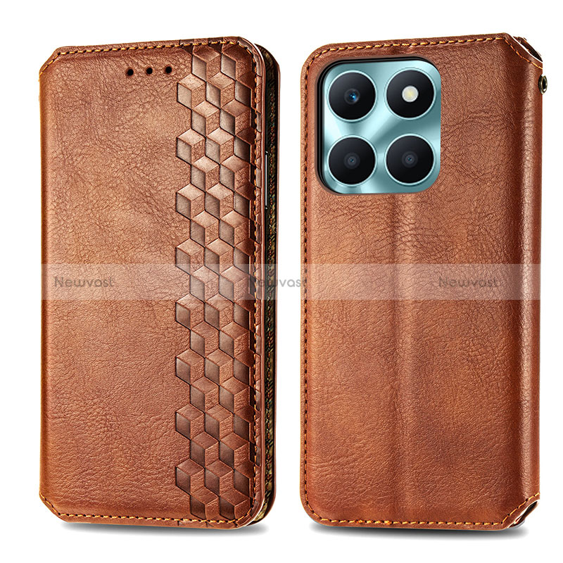 Leather Case Stands Flip Cover Holder S01D for Huawei Honor X6a