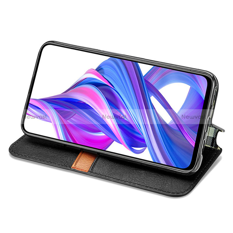 Leather Case Stands Flip Cover Holder S01D for Huawei P Smart Z (2019)