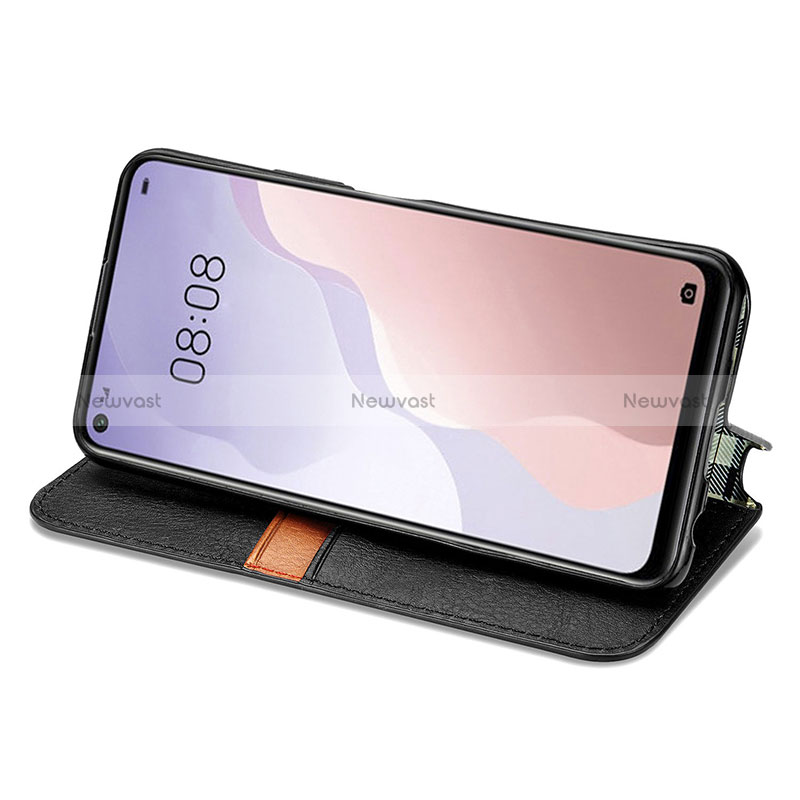 Leather Case Stands Flip Cover Holder S01D for Huawei P40 Lite 5G