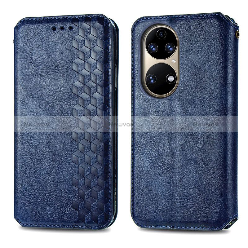 Leather Case Stands Flip Cover Holder S01D for Huawei P50 Pro