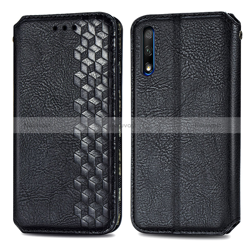 Leather Case Stands Flip Cover Holder S01D for Huawei Y9 Prime (2019)