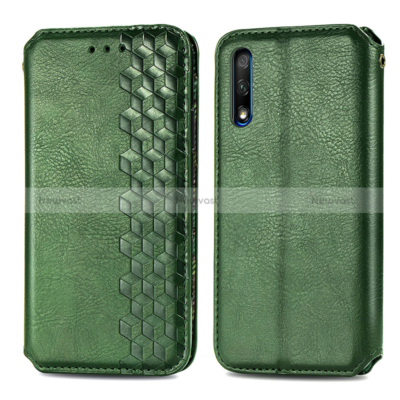 Leather Case Stands Flip Cover Holder S01D for Huawei Y9 Prime (2019)