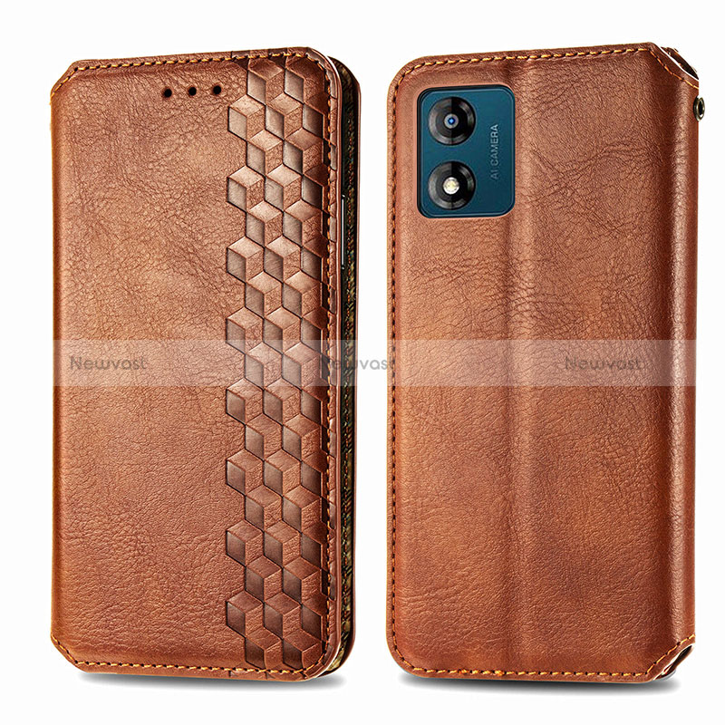 Leather Case Stands Flip Cover Holder S01D for Motorola Moto E13