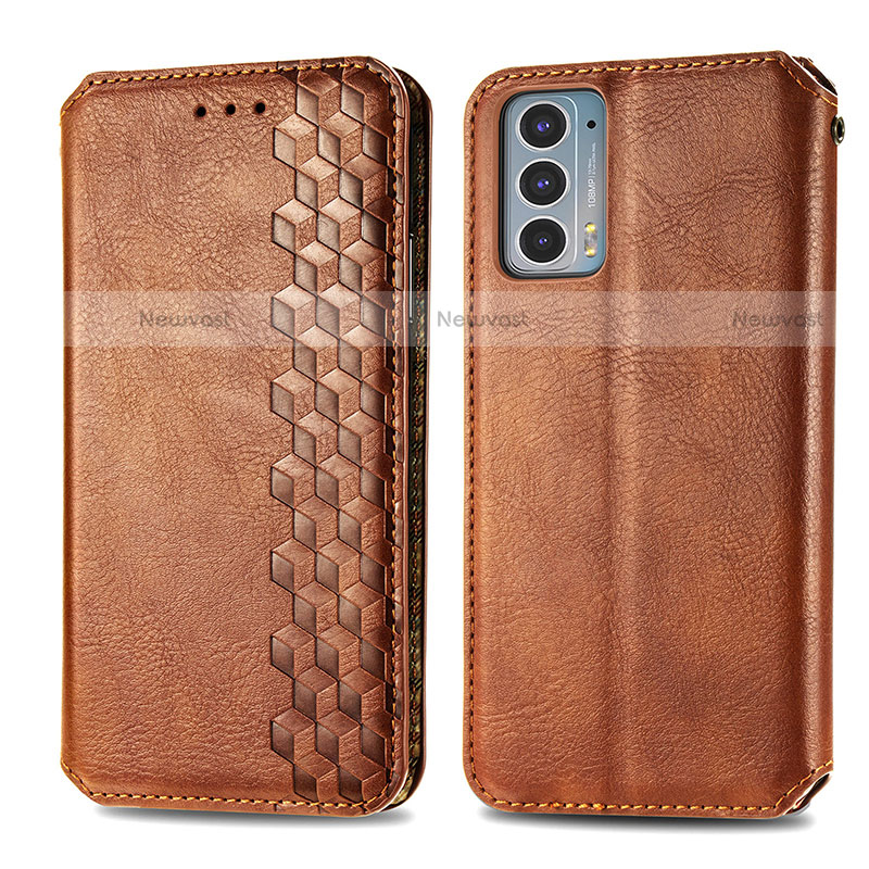 Leather Case Stands Flip Cover Holder S01D for Motorola Moto Edge 20 5G