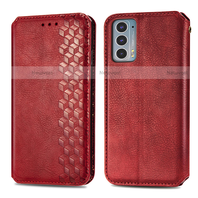 Leather Case Stands Flip Cover Holder S01D for Motorola Moto Edge 20 5G