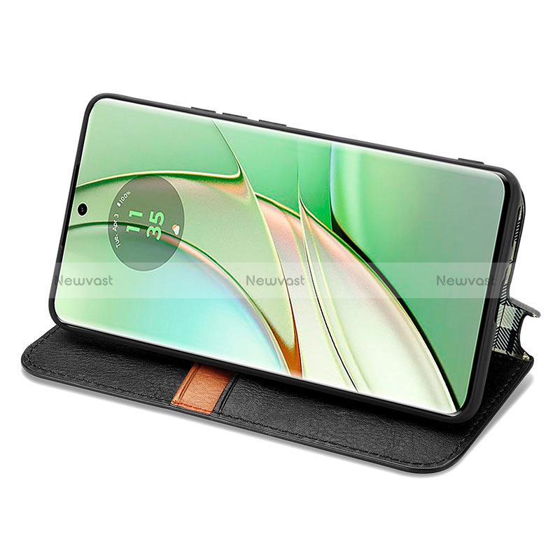 Leather Case Stands Flip Cover Holder S01D for Motorola Moto Edge 40 5G