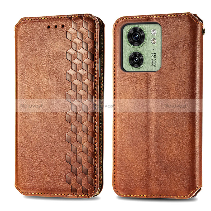 Leather Case Stands Flip Cover Holder S01D for Motorola Moto Edge 40 5G