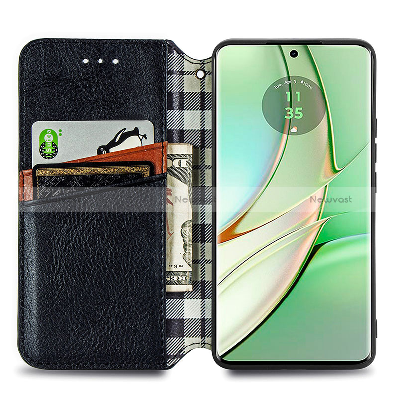 Leather Case Stands Flip Cover Holder S01D for Motorola Moto Edge 40 5G