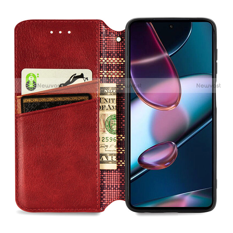 Leather Case Stands Flip Cover Holder S01D for Motorola Moto Edge Plus (2022) 5G