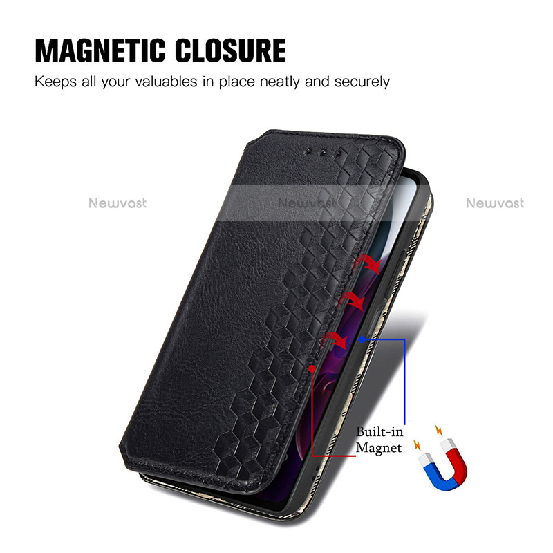 Leather Case Stands Flip Cover Holder S01D for Motorola Moto Edge S30 5G