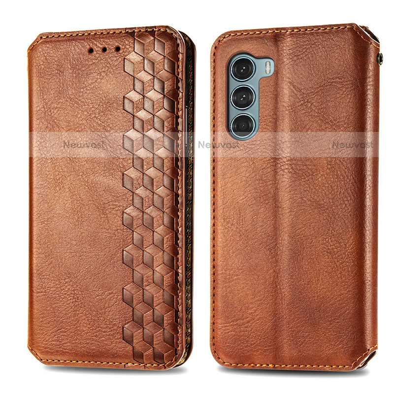 Leather Case Stands Flip Cover Holder S01D for Motorola Moto Edge S30 5G