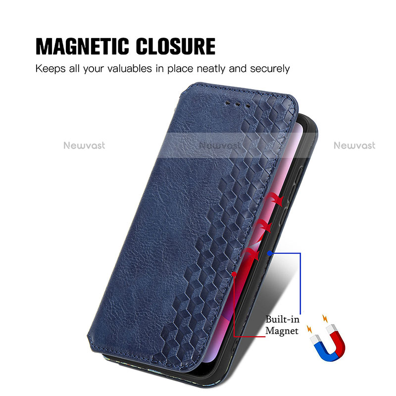 Leather Case Stands Flip Cover Holder S01D for Motorola Moto G Power (2022)