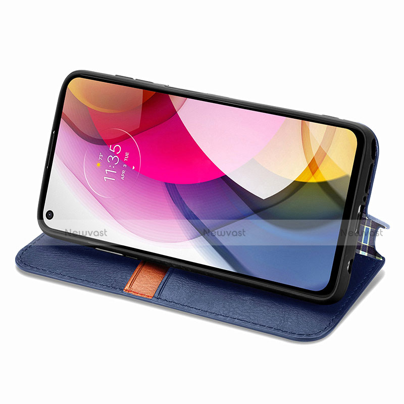 Leather Case Stands Flip Cover Holder S01D for Motorola Moto G Stylus (2021)
