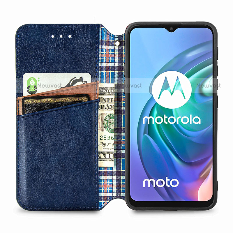 Leather Case Stands Flip Cover Holder S01D for Motorola Moto G10