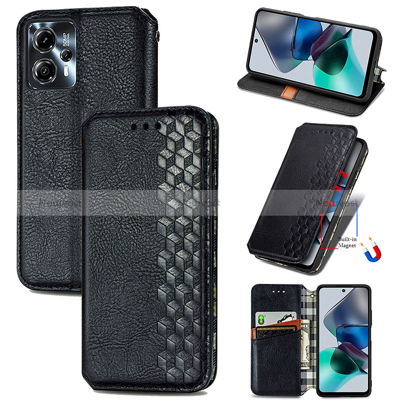 Leather Case Stands Flip Cover Holder S01D for Motorola Moto G13