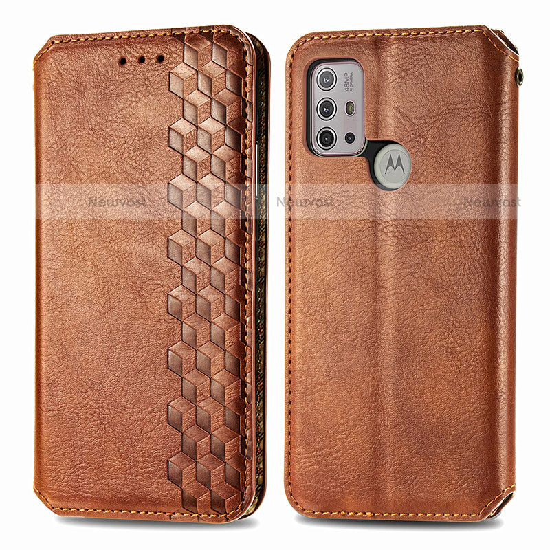 Leather Case Stands Flip Cover Holder S01D for Motorola Moto G20