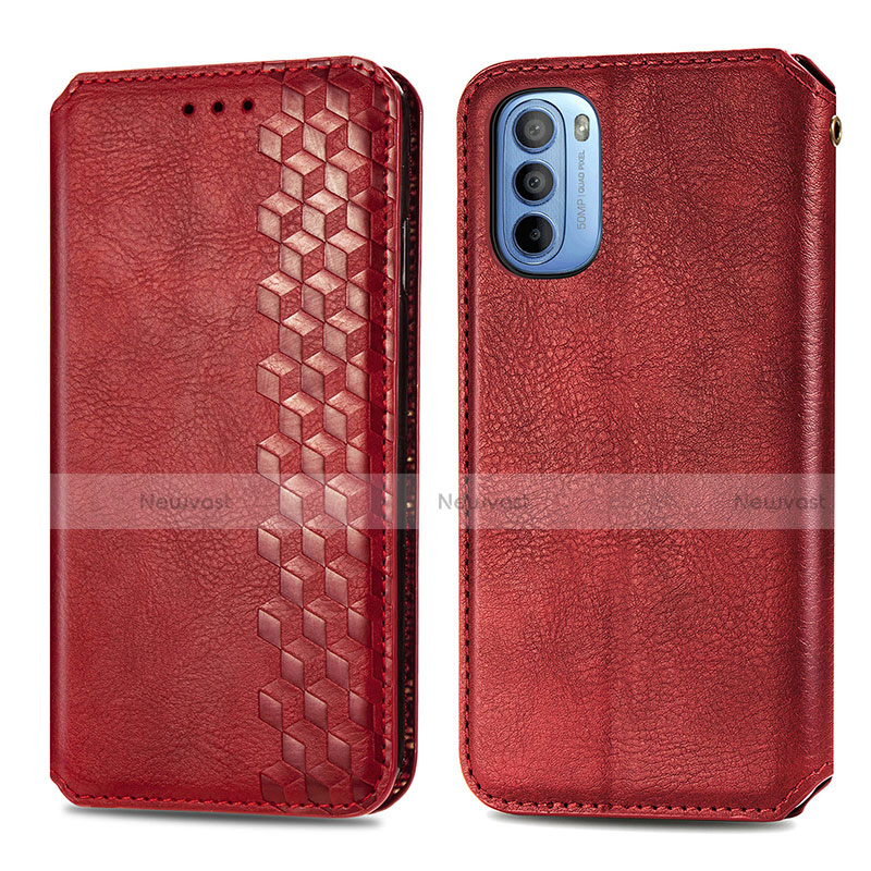 Leather Case Stands Flip Cover Holder S01D for Motorola Moto G41