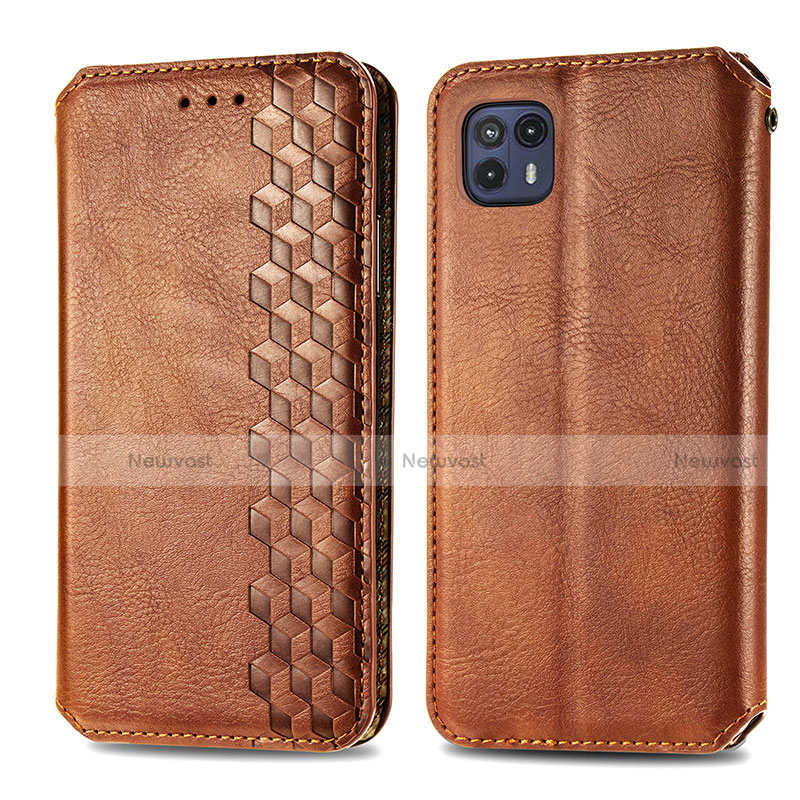 Leather Case Stands Flip Cover Holder S01D for Motorola Moto G50 5G