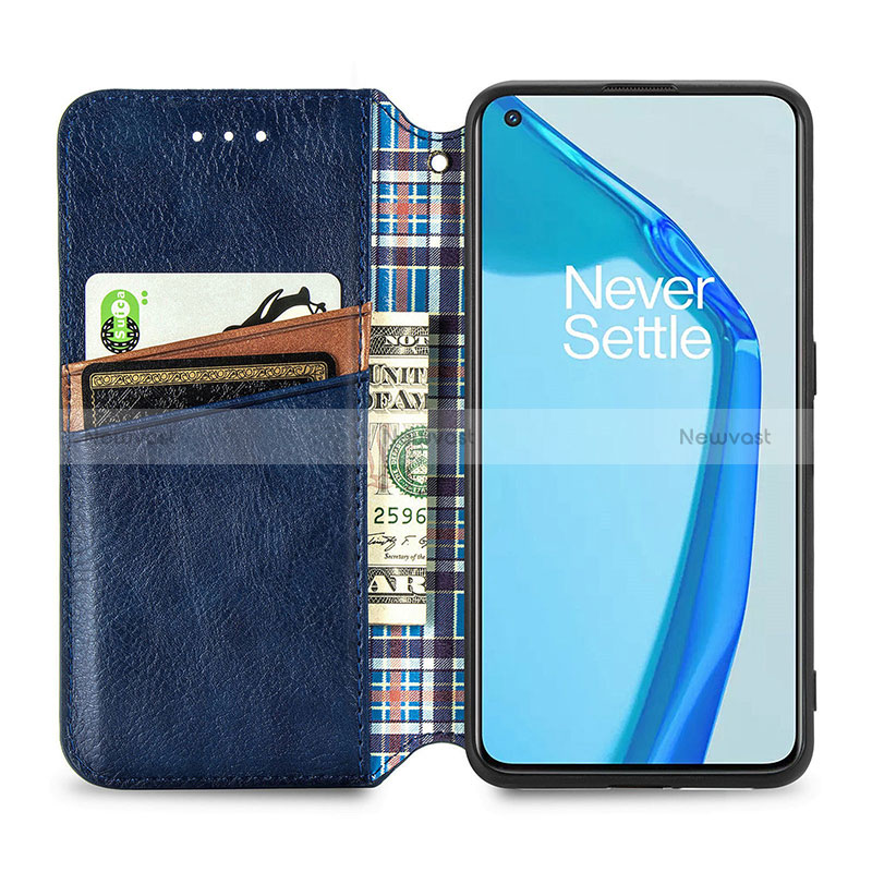 Leather Case Stands Flip Cover Holder S01D for OnePlus 9R 5G