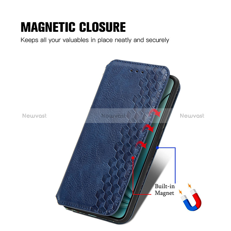 Leather Case Stands Flip Cover Holder S01D for OnePlus Ace 2V 5G