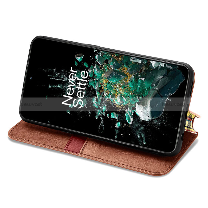 Leather Case Stands Flip Cover Holder S01D for OnePlus Ace Pro 5G