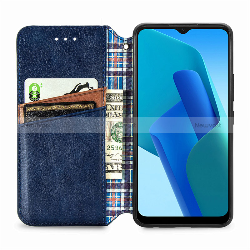 Leather Case Stands Flip Cover Holder S01D for Oppo A16K