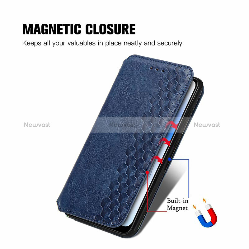 Leather Case Stands Flip Cover Holder S01D for Oppo A56 5G