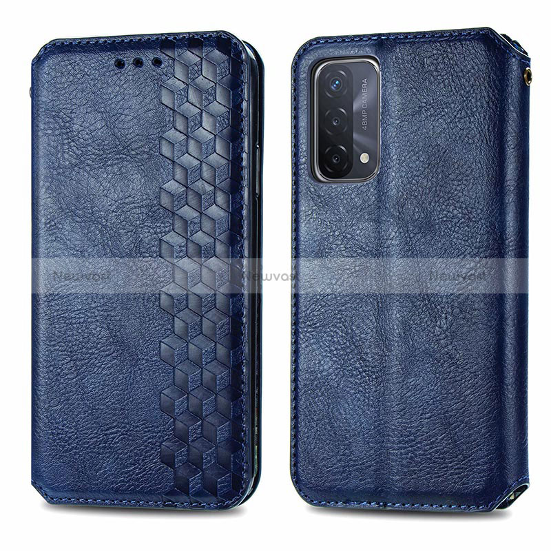Leather Case Stands Flip Cover Holder S01D for Oppo A74 5G