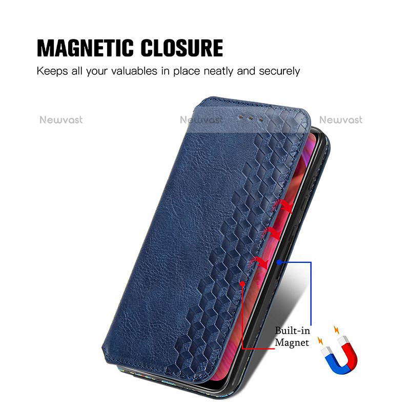 Leather Case Stands Flip Cover Holder S01D for Oppo A93 5G