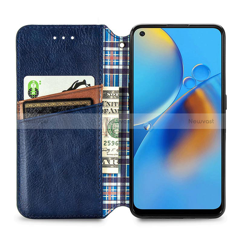 Leather Case Stands Flip Cover Holder S01D for Oppo F19s