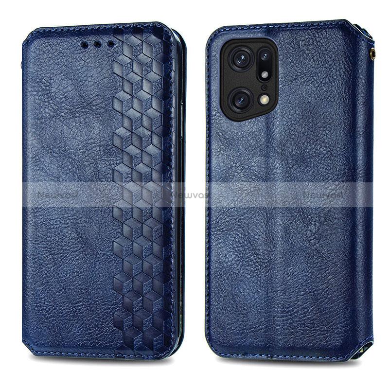 Leather Case Stands Flip Cover Holder S01D for Oppo Find X5 5G