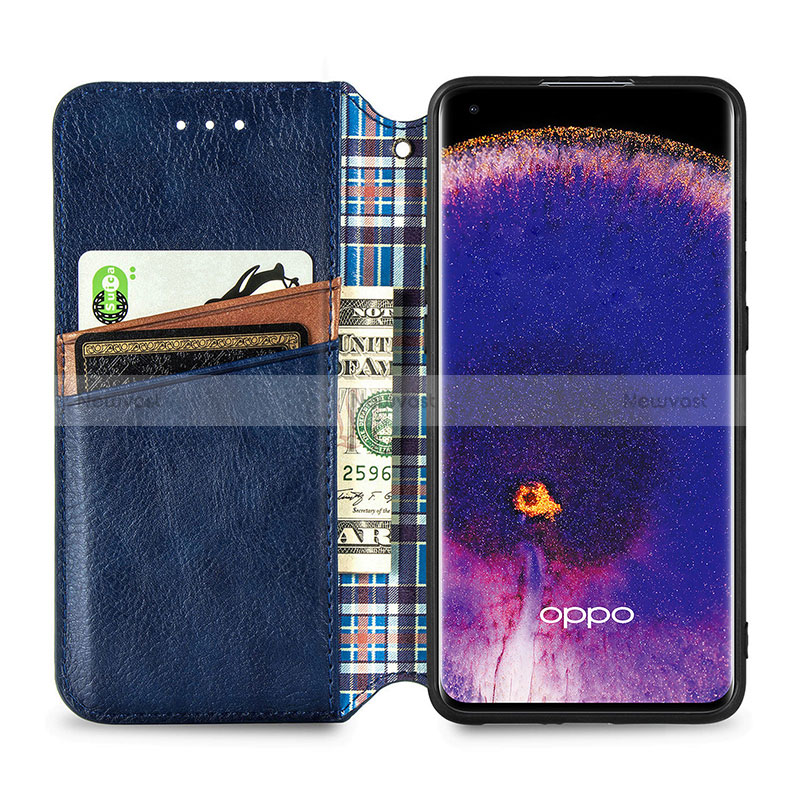 Leather Case Stands Flip Cover Holder S01D for Oppo Find X5 5G