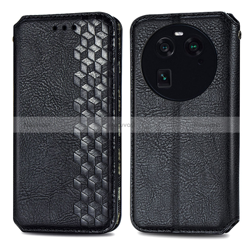 Leather Case Stands Flip Cover Holder S01D for Oppo Find X6 Pro 5G