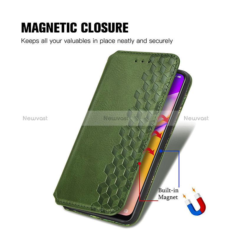 Leather Case Stands Flip Cover Holder S01D for Oppo Reno5 Z 5G