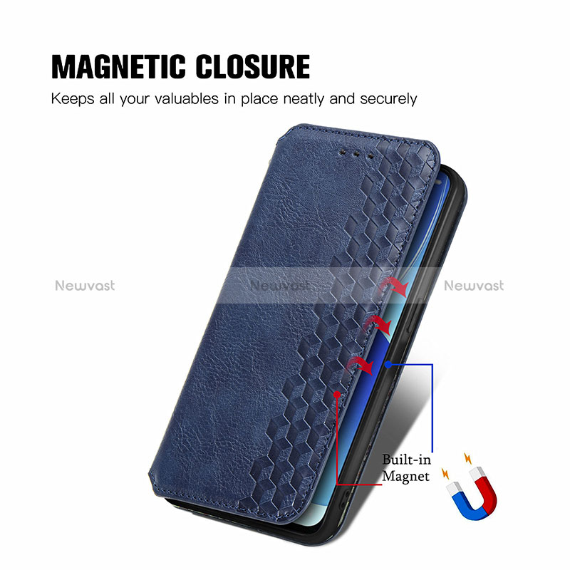 Leather Case Stands Flip Cover Holder S01D for Oppo Reno6 5G