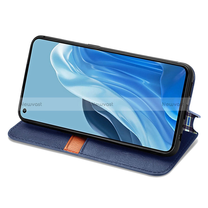 Leather Case Stands Flip Cover Holder S01D for Oppo Reno7 Pro 5G