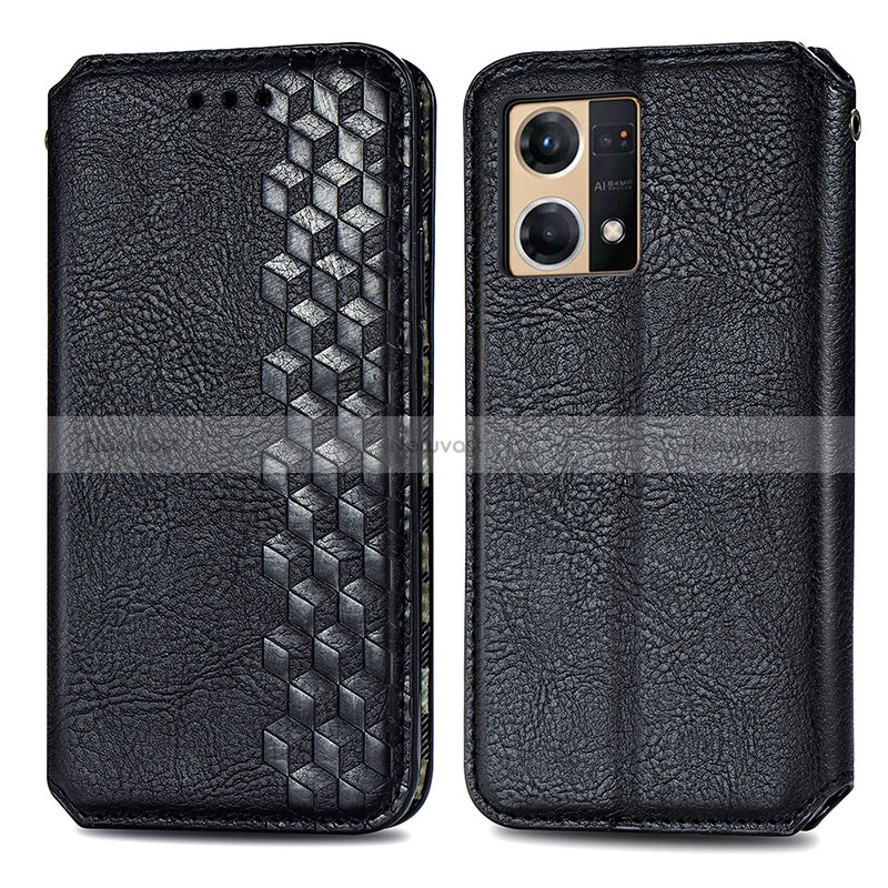 Leather Case Stands Flip Cover Holder S01D for Oppo Reno8 4G