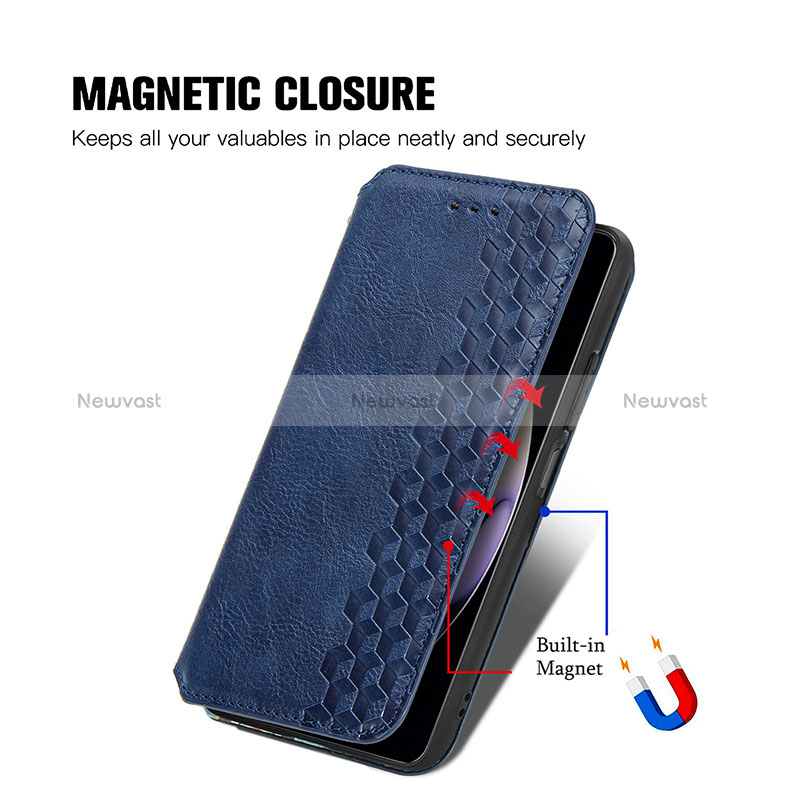 Leather Case Stands Flip Cover Holder S01D for Realme 10 Pro 5G