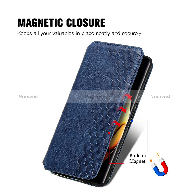 Leather Case Stands Flip Cover Holder S01D for Realme 10 Pro+ Plus 5G